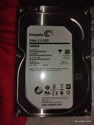 SEAGATE Video 3.5 Hard Disk Drive ST1000VM002 1TB SATA 6Gb/s HDD HEALTH 100%