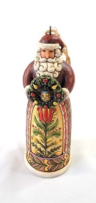 Jim Shore Give With A Generous Spirit Williamsburg 5'' Santa Wreath 2011 Ornament
