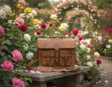 Leather New Messenger Bag Brown 18 In Briefcase Handmade World