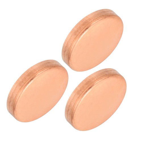 2-1/8 Inch ID Copper Pipe End Cap, 3Pcs Copper Fitting Cap Sweat Plug Connection