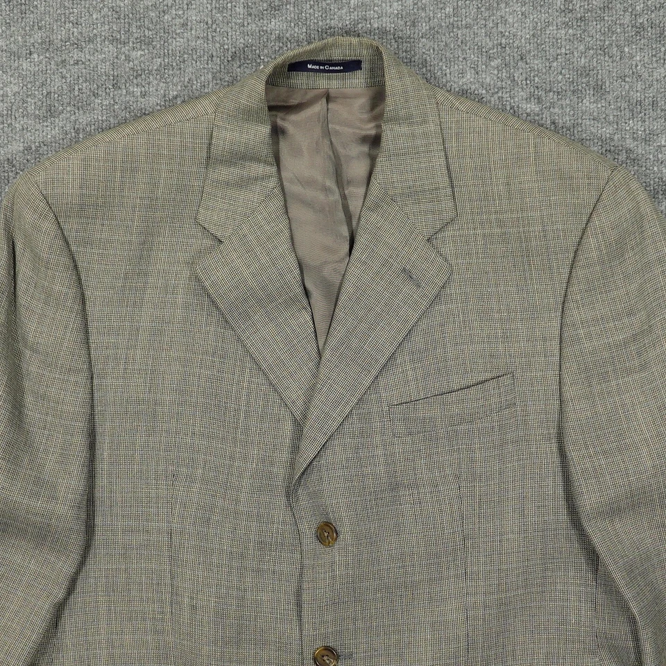 Chaps Ralph Lauren Blazer Mens 42R Brown Wool Linen Sport Coat Made Canada - Image 2 of 4