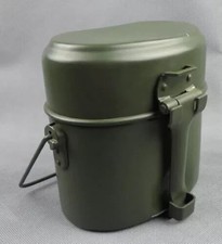 Outdoor Camping Portable Mess Tin Aluminum Active Military Mess Kit Repro Set