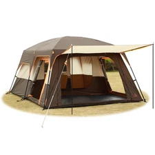 KTT Extra Large Tent 10-12-14 Person(B),Family Cabin Tents,2 Rooms,3 Doors an...