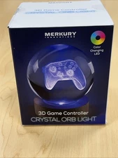 Merkury Innovations Color Changing 3D Floating 3D Game Control Crystal ORB Light