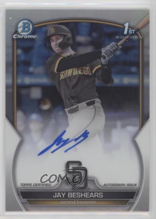 2023 Bowman Draft Chrome Prospect Refractor /499 Jay Beshears #CDA-JBE Auto 0c6