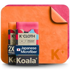 Koala Japanese Microfiber Lens Cleaning Cloths for Glasses, Screens, VR 2 Pack