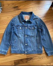 levi s kids blue denim trucker jacket regular fit classic stretch