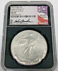 2021 American Silver Eagle T-2 NGC MS70 FDOI Signed Gaudioso
