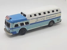 SSS Made in Japan • Greyhound Scenicruiser Bus #13989 • Tin Litho • Friction