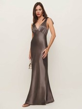 Reformation Pernille Silk Dress in Magnetic Size S