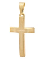 KettenanhäNger Gold AnhäNger Kreuz Massiv 585 - 14 Karat Gold