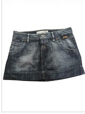 Vintage Y2K Guess Co Denim Mini Skirt Women  s Large 81 Dark Wash Low Rise