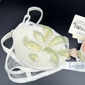 NWT Vintage La Perla Caresse Floral Embroidered Mesh Lingerie Set