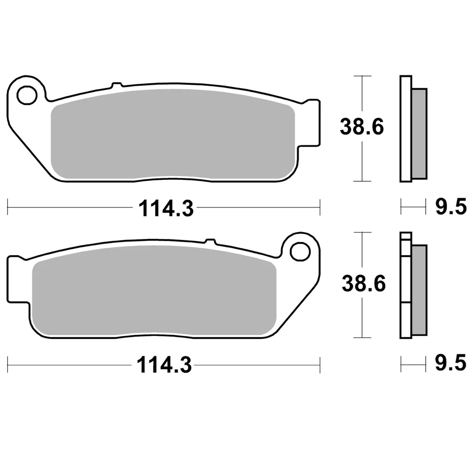 Тормозные колодки для INDIAN SCOUT 1000 SIXTY ABS 2016-2017 передние CT V-Twin SBS - Изображение 2 из 4