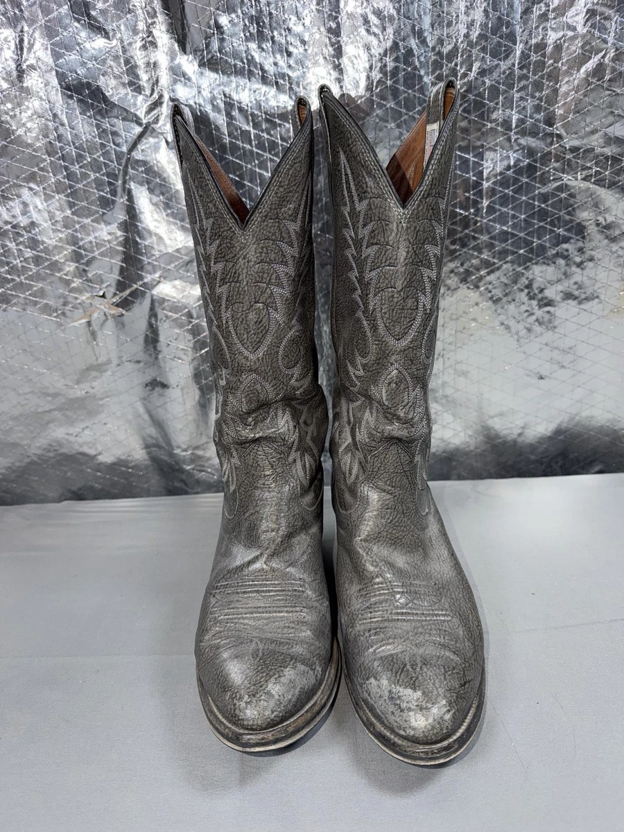 NOCONA‎ Mens Size 7.5D Vintage Gray Leather Cowboy Western Boots Rodeo Nocona boots vintage gray - Gem main image 2