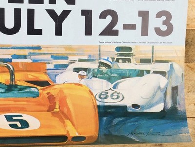Vintage Original 1969 CAN-AM at Watkins Glen Michael Turner Poster