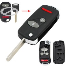 Uncut 3 Button Conversion Flip Remote Key Shell Fob For Honda Accord Civic Hon66