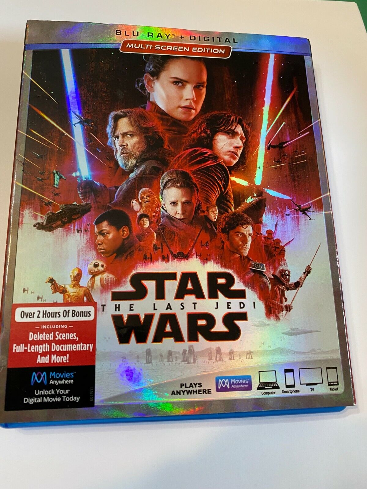 Stam Rimpelingen Uil Star Wars: Episode VIII: The Last Jedi [Blu-ray] DVD, Andy Serkis, Carrie  Fisher | eBay