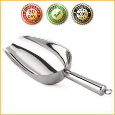 STAINLESS STEEL BIG LARGE SCOOP Kitchen Ice Food Popcorn Flour Scooper 24-Oz NEW