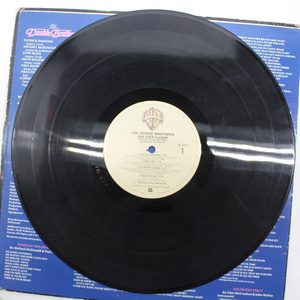 The Doobie Brothers One Step Closer Vinyl Record LP VG HS 3452 W/ Inner Sleeve - Image 4 of 4