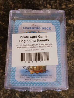 Really Good Stuff Pirate Card Game - Beginning Sounds - 93 Cards New/Sealed 