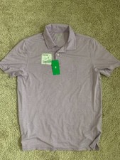 New Men's Izod Golf Swingflex Tech Short Sleeve Polo Lavender Palm Trees Medium