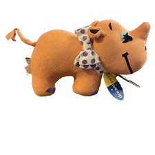 Rhinestone Rhino 6" Vintage DAKIN Dream Pets Plush Toy Polka Dot Scarf