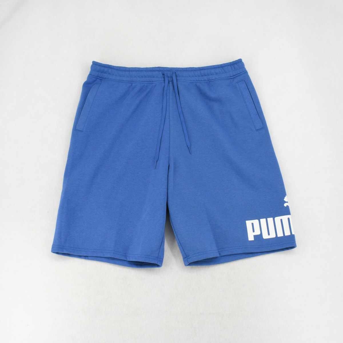 Puma Fleece Shorts 1XLT Big \u0026 Tall Mens Regular Fit Logo Print Sweatshorts  Blue | eBay