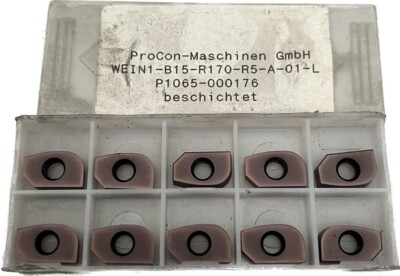 10x Procon Wendeschneidplatten WEIN1-B15-R170-R5-A-01-L P1065-000176 beschichtet