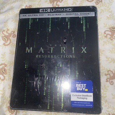 The Matrix Resurrections Steelbook (4KUHD+Blu-Ray+Digital) Factory Sealed