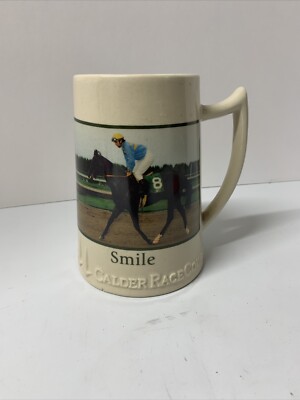 Calder Racetrack Smile Horse Racing Commemorative 6  Beer Stein Cup