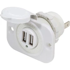 BLUE SEA 1016200 12V DUAL USB CHARGER SOCKET WHITE