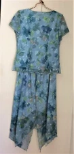 Vintage Floral Spring Dress Two-piece Size 12 Sag Harbor 