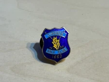 Curragh Golf Club 1983 Centenary Enamel Badge by London Badge Button Co Small