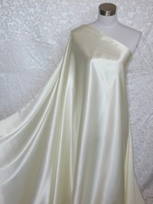 New 100 Silk Satin Charmeuse Fabric Off White Per Yard
