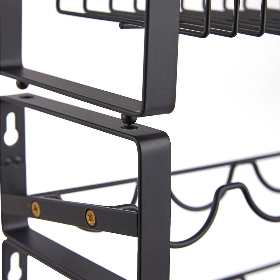 Spice Rack 4 Tier Herb Jar Free Standing Kitchen Storage Organiser