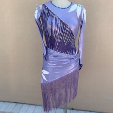 Tassel Latin Rhythmic Dance Competition Dress Costume Size Small