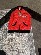 Ed Hardy Satin Jacke Embroidered Christian Audigier Size Large