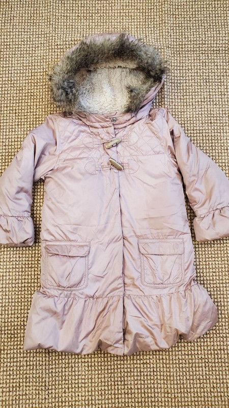 Baby Gap toddler 5 years coat jacket parka Dusty rose WARM WINTER coat