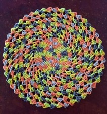 Handmade Crochet Multicolor Napkin Table Napkin Hot Stand