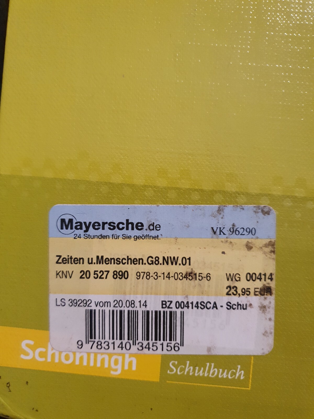 Thumbnail - Buch Schule Geschichte Zeiten Und Menschen 1 Schöningh Isbn