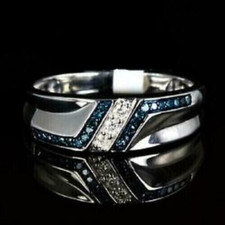 2Ct Round Cut Lab Created Diamond Men's Wedding Band Ring 14K White Gold Plated