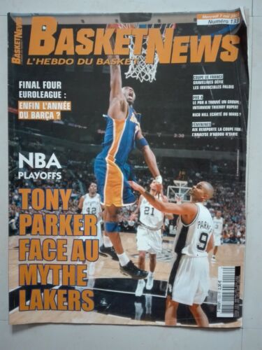 BasketNews #133 7Mai2003 NBA Playoffs Parker vs Lakers/Final 4 Euroligue/Rupert - Afbeelding 1 van 2