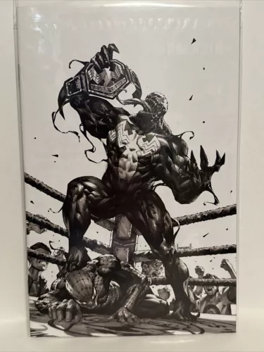 VENOM #28 * NM+ * KAEL NGU KNULL WWE WRESTLING SKETCH B&W VIRGIN VARIANT 🔥🔥🔥