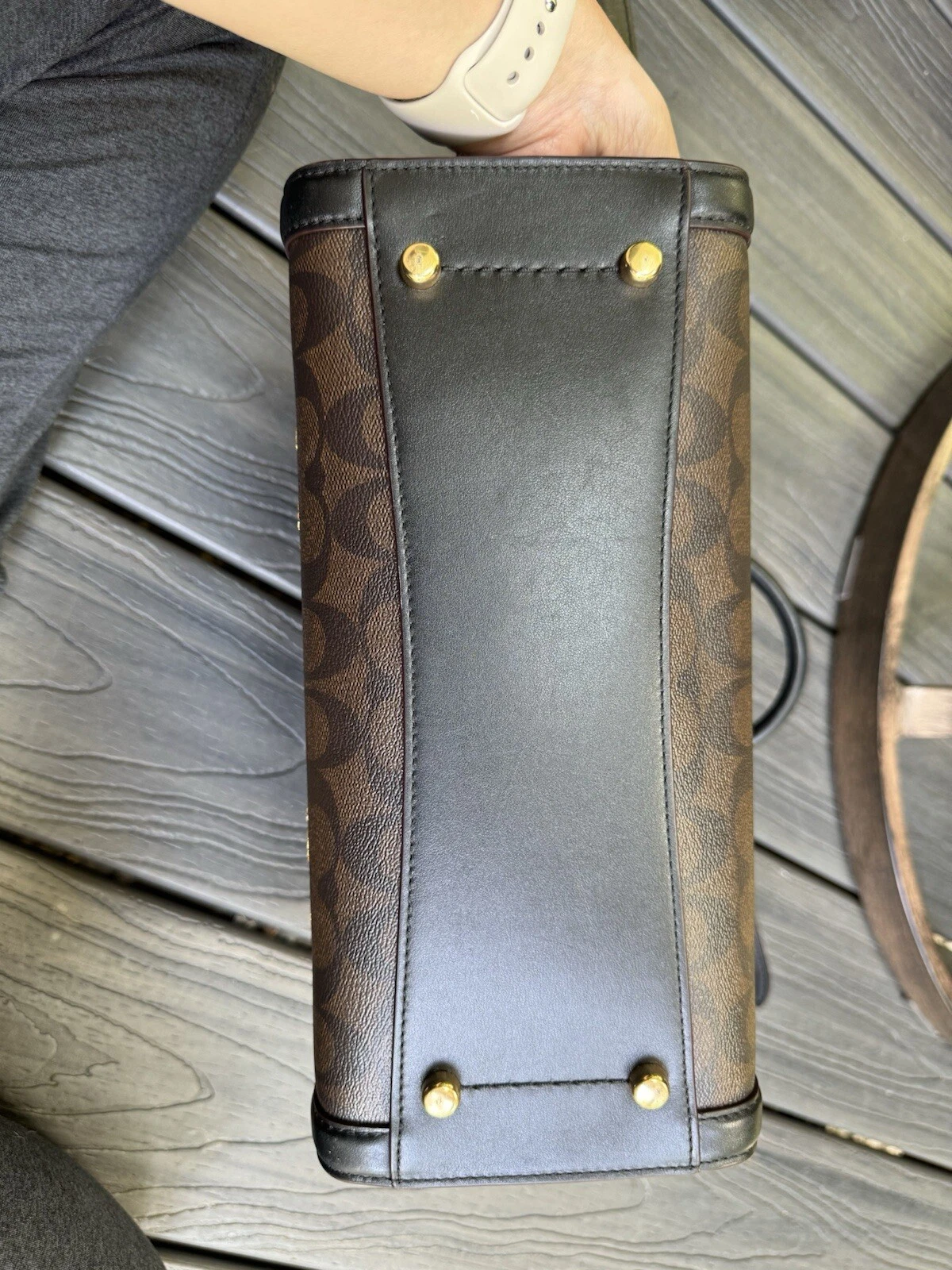 Borsa da trasporto COACH Zoe in perfette condizioni con stampa tela stampa ricamo floreale ottima!