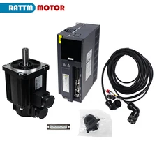 【US】1.5KW 1KW 1.8KW AC Servo Motor CNC Kit Driver Controller 220V 3000rpm 5.73Nm