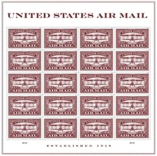 Air Mail In Red Commemorative Sheet of 20 - Stamps Scott 5282