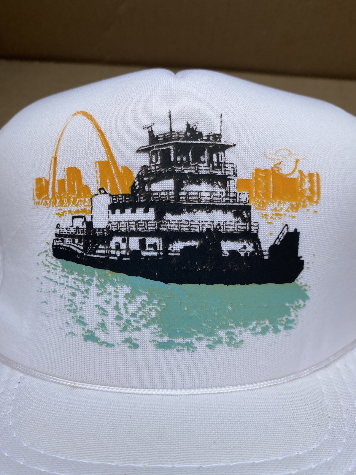 Casquette Trucker Vintage Années 80 - St. Louis Helicopter - Mesh Arrière - Neuf Rétro
