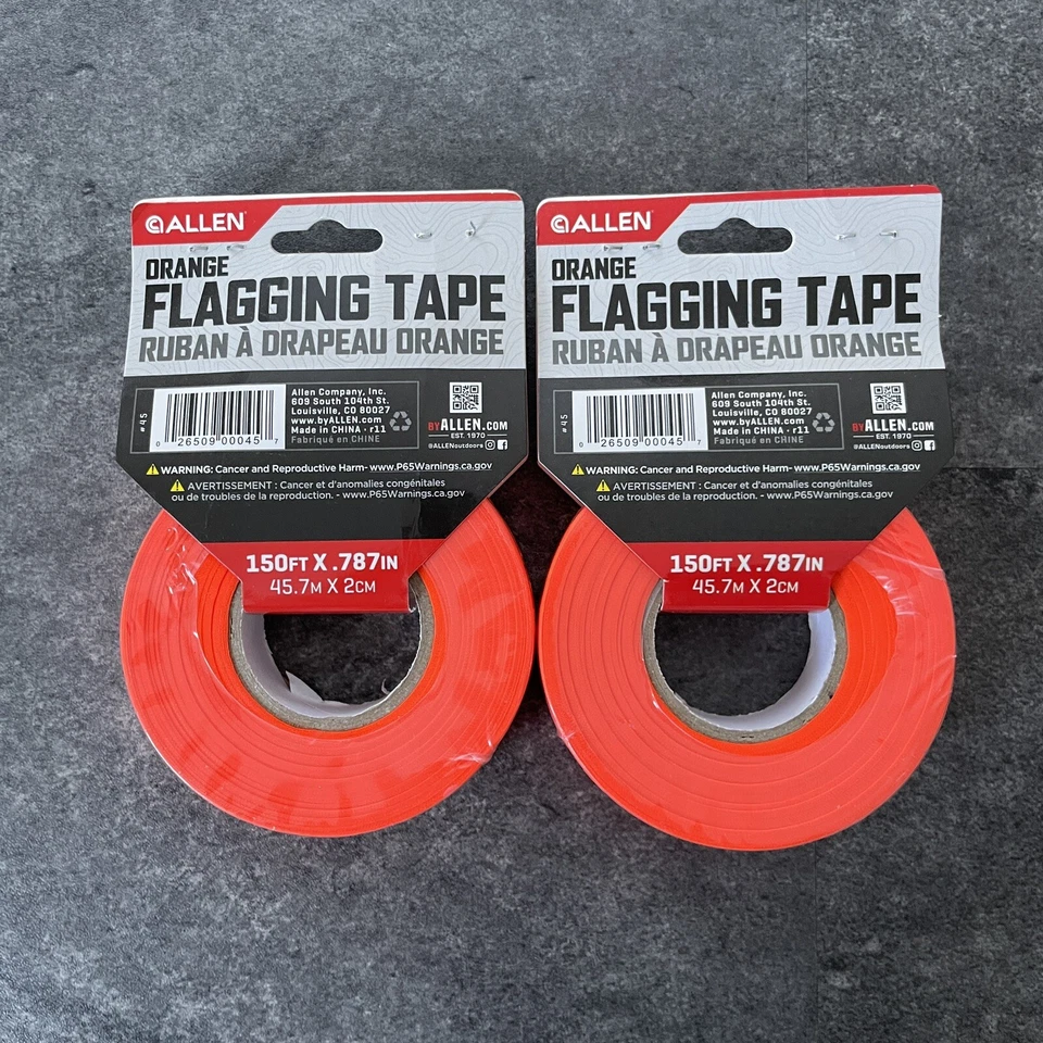Cinta de bandera Allen naranja | 150 pies por rollo | LOTE DE 2 ROLLOS Foto 2 de 2