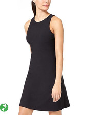  89 ATHLETA WOMEN'S BLACK SLEEVELESS SANTORINI DRESS PETITES Sz LP